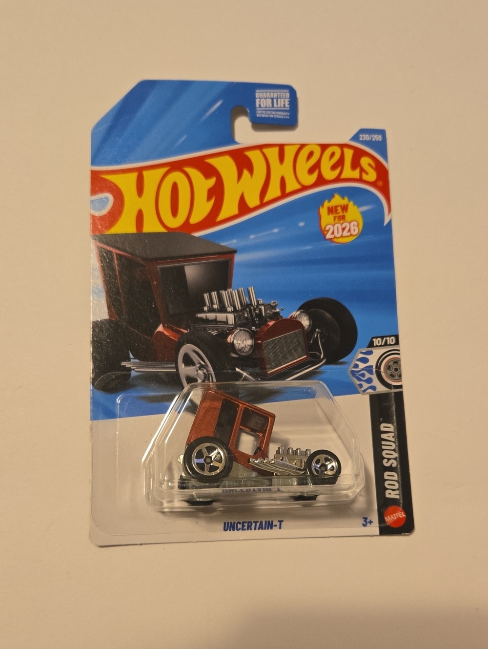 Mattel Hot Wheels Uncertain-T Die-Cast Car - Metallic Red Brown